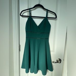 Super cute green skater dress, size XS.